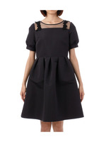 フラワーレースサテンワンピース