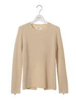 後ろスリットリブニット