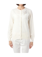 ビジューモチーフつきニットカーディガン