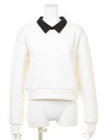 【FEMININE】ジャガードカラーTOPS