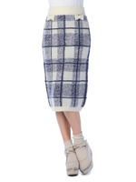 【LIZLISA】グラフチェックひざ丈タイトスカート