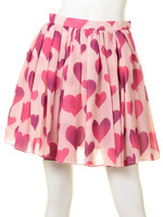 シフォンハート柄スカート