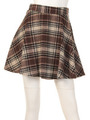 シャギーチェックフレアスカート