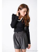 テレコ肩フリルTOPS