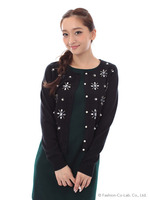 ビジューニットカーディガン