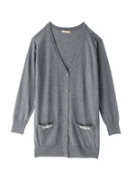 ビジュー付きニットカーディガン