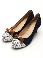 レースリボンパンプス