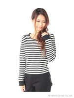 総針ボーダーTOPS