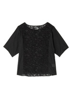 透かしフラワー切り替えブラウス