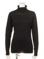 タートルネック長袖リブニット