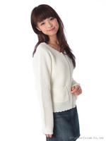 スカラップニットジャケット