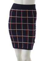 【Edit Sheen】チェックニットタイトスカート