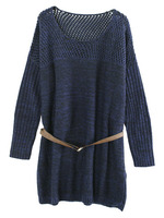 ベルト付ニットワンピ