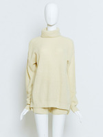 【BONICA dot GARDEN】畦編みタートルニット