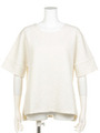 QUILTING KNIT JACQUARD HALF SLEEVE トップス