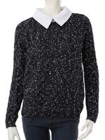 【ECURY】シャツドッキングミックスニット