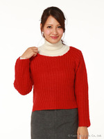 あぜ編みニット