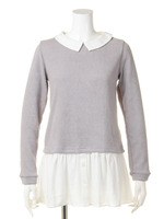 【FEMININE】シャツレイヤードチュニック