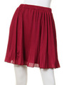 カットサテンプリーツフレアースカート