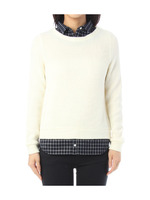 2WAYつけ衿レイヤード風ニット