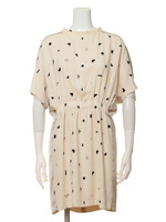 [Balcony and Bed]ジオメトリック箔プリントワンピース