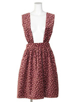 【Fi.n.t】サス付き小花柄別珍ギャザーSK