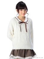 【Tralala】3連リボンシャギープルオーバー