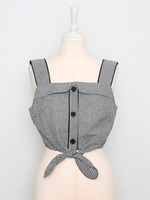 ギンガムビスチェトップ