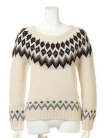 ジオメトリックニットプルオーバー