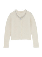 ビジューモヘヤ調カーディガン