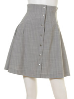 フロントボタンフレアスカート