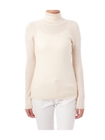 style zampa for the holidays リブ編みタートルネックニット