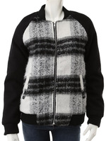 【CEDNIE】シャギーチェックラグランブルゾン