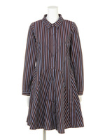 【mystic】ストライプシャツワンピース