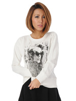 フォトプリントスウェットトップス