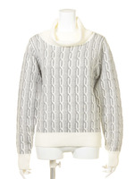 幾何ストライプニットP／O