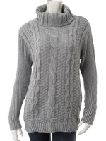 【Edit Sheen】ハイネックケーブルニット