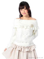 【LIZLISA】ループオフショルニット