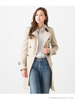 [2/26ヒルナンデス!放送商品][WEB別注42サイズ]ロングトレンチコート