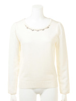 アンゴラタッチストレッチ12G袖レースP/O