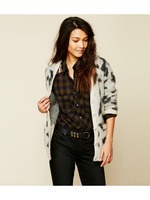 レオパード柄ルーズフィットカーディガン