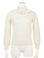 衿フリルニットプル