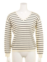 【DUO】 RN BASICボーダー SIMPLE VネックKT