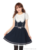 衿付ジャンパードレス