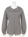 Check　Frill　Blouse