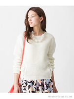 【先行予約】サイドZIP付きワッフルニットプルオーバー