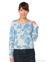 花柄プリントプルオーバー