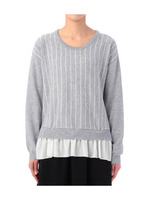 2WAYペプラムストライプニット