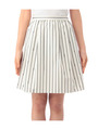 ピンストライプ柄ミディ丈スカート