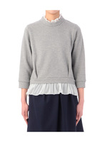 フリル使い七分袖カットソー